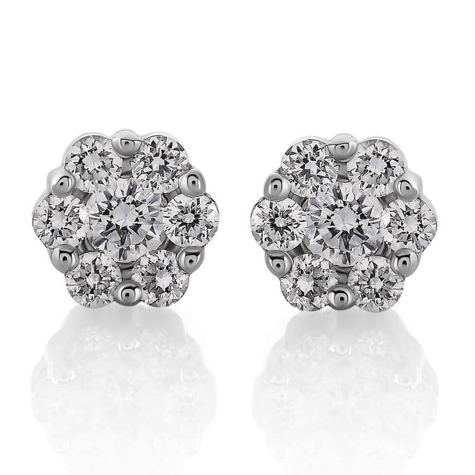 Orphelia OD-5326 - Oorstekers - 18 Karaat Witgoud / Diamant 0.30 ct
