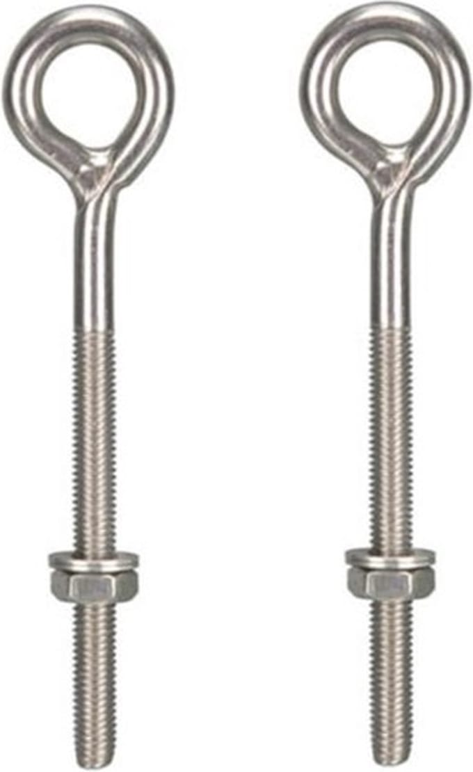 2 X RVS Oogbout (M8 x 130 MM)