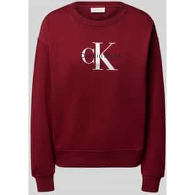 Sweatshirt met logo en ronde hals