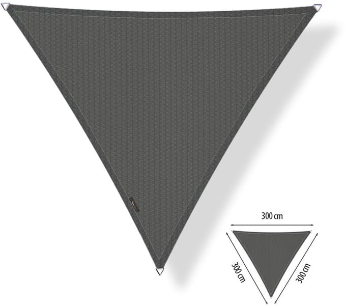 Schaduwdoek 3x3x3 driehoek gelijkzijdig Cool grey
