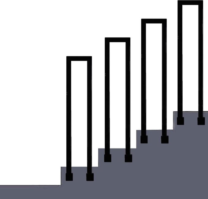 Trapleuning Leuning - Buitentrap Balustrade - Veilig Traplopen - Zijmontage Smeedijzer - 50cm - Zwart