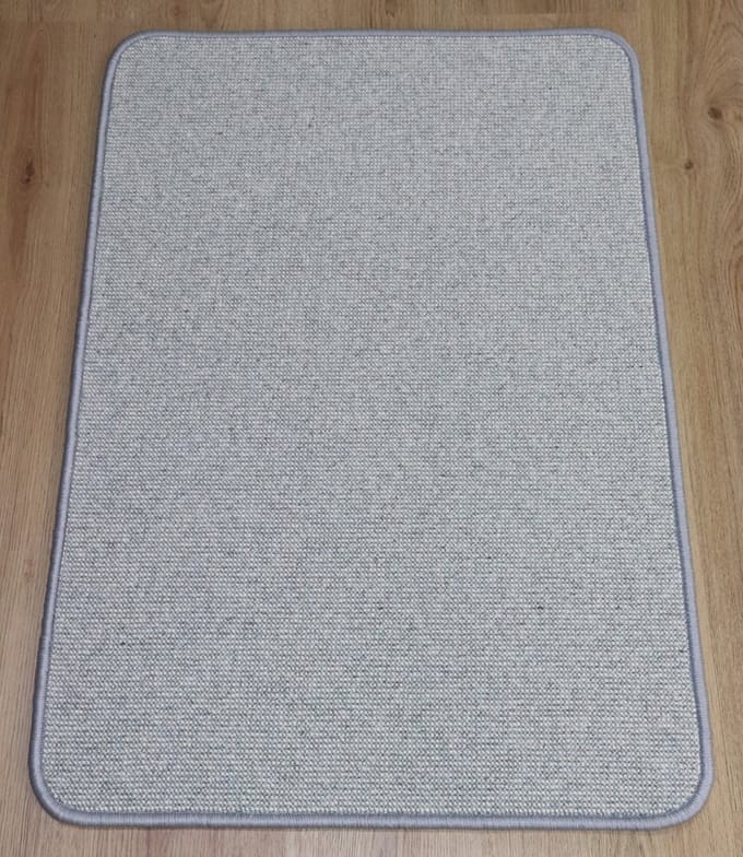 PRIMA - Wollen vloerkleed - Deurmat - Davi - mint - blauw - groen - ecru - 60x90cm