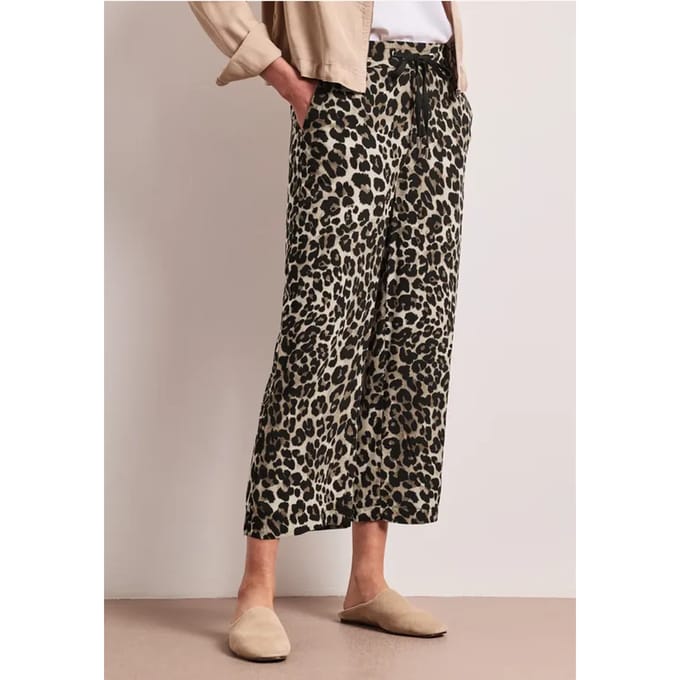 Broek met gedessineerde Wide Legs