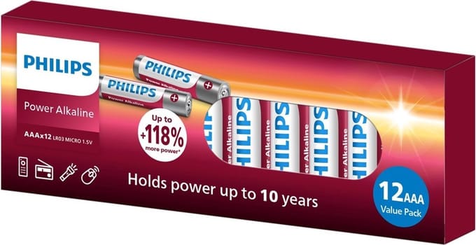 Philips Power Alkaline – AAA – 12 stuks