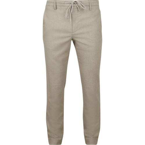 Alberto Broek Jump Flanel Herringbone Beige - Maat W 36 - L 32 - Heren - Chino
