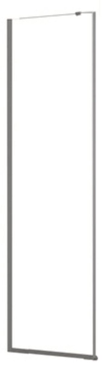 Saqu Grace zijwand incl. antikalk 50x210cm geborsteld grijs