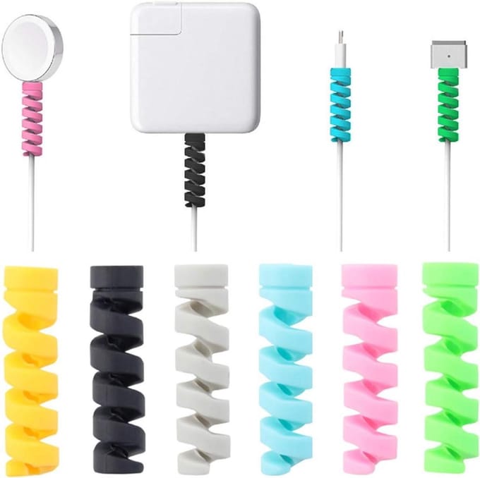 Solidchoice - Set van 16 Oplaadkabel Beschermers in Diverse Kleuren