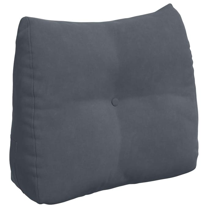 vidaXL - Rugkussen - Donkergrijs - 60 - x - 24 - x - 50 - cm - Fluweel