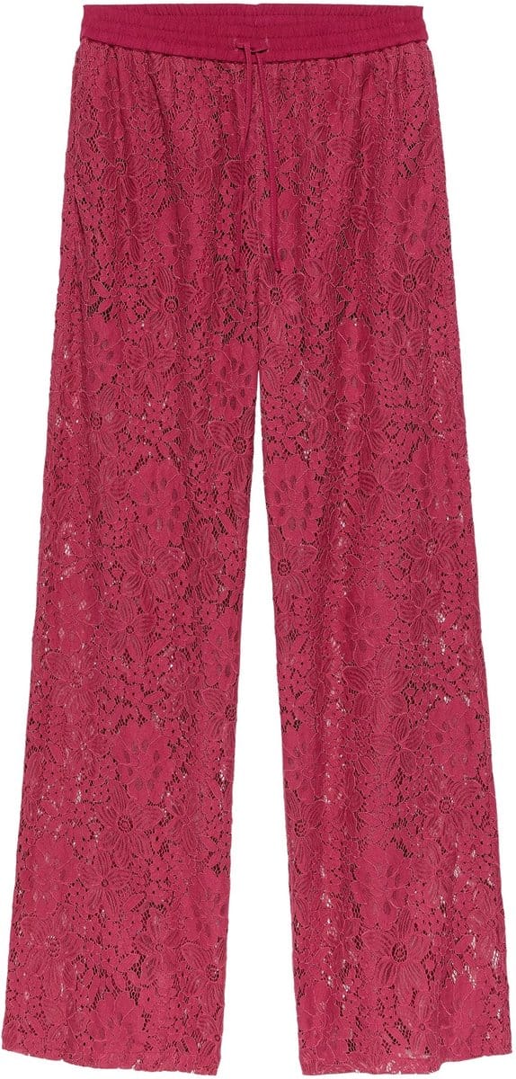 Catwalk Junkie Pull On Lace Trousers Broeken Dames - Bordeaux - Maat 36