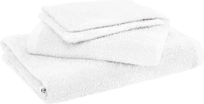 Moodit Badlinnen Troy White - 2 washandjes + 1 handdoek + 1 douchelaken