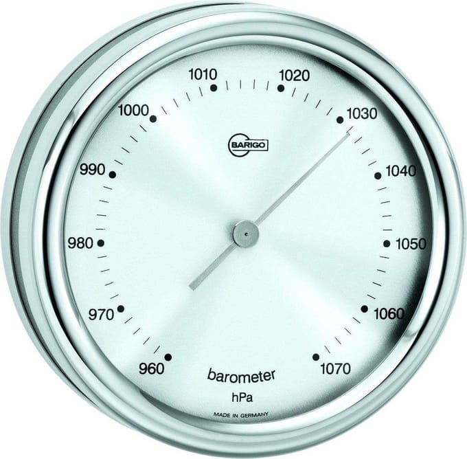 Barigo 823 CR ORION barometer - edelstaal - Ø 10 cm