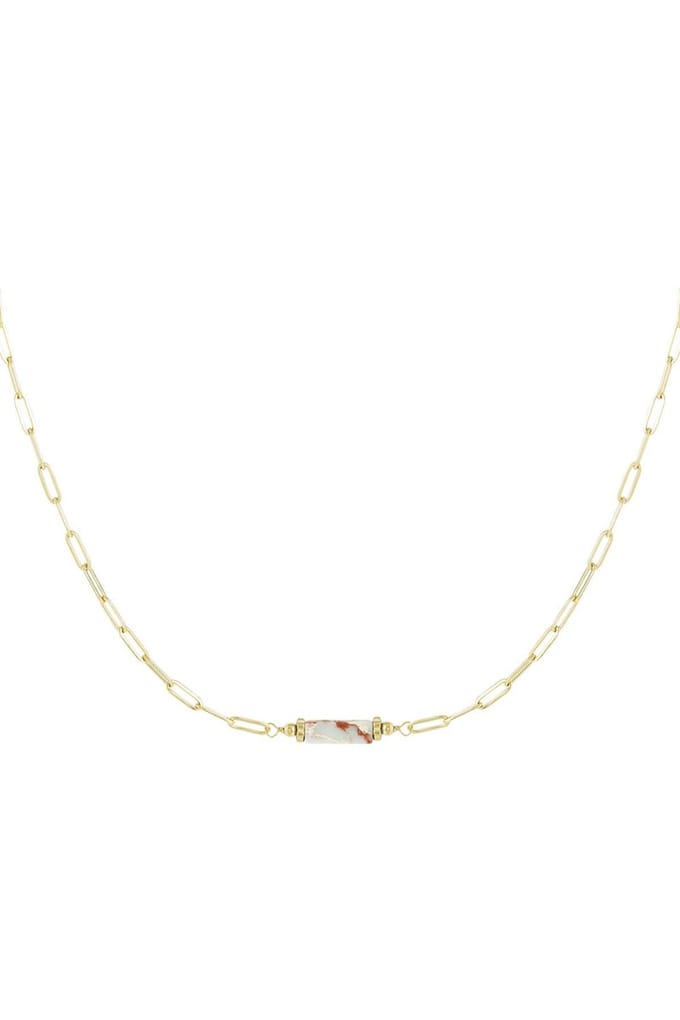 Ketting Gem Stone Schakel - Blauw