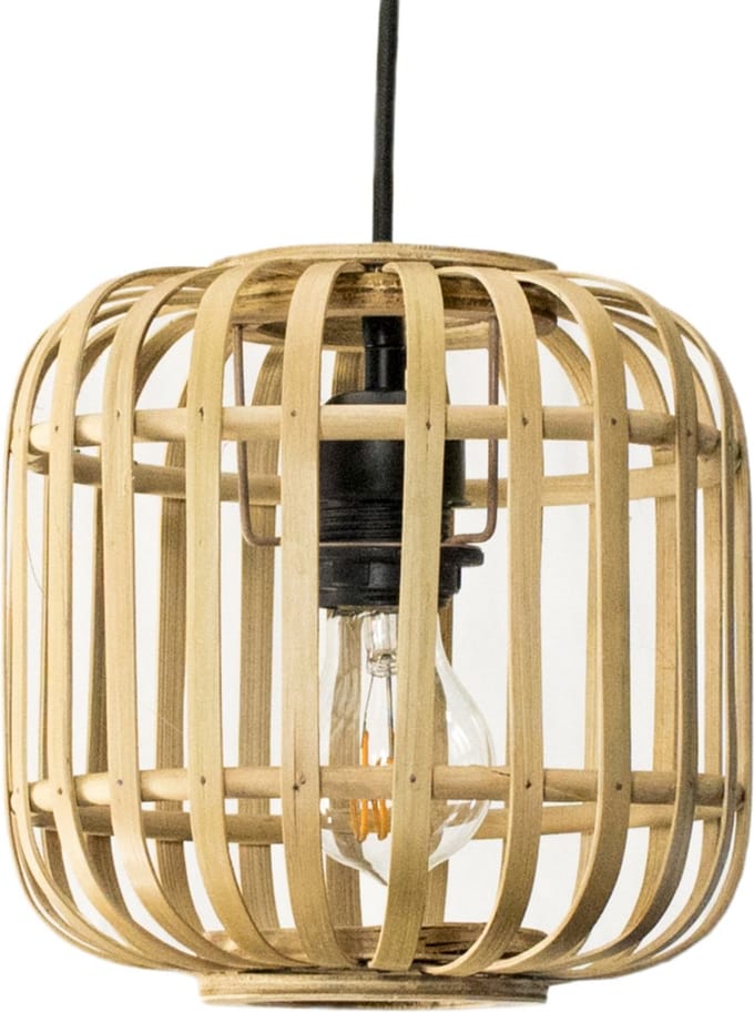 Groenovatie Bamboe Hanglamp - Rotan - Naturel - Handgemaakt - ⌀22 cm