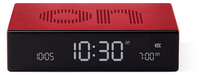 Lexon Premium Flip Wekker ON OFF Digitaal Oplaadbaar – Rood