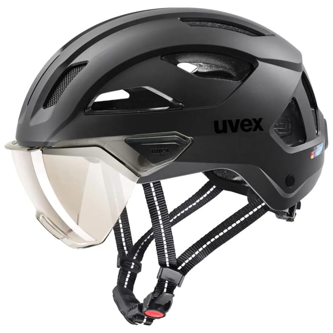 Stadshelm met vizier Uvex Stride