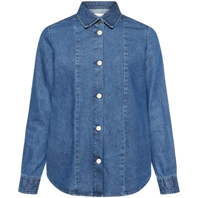 Dames denim shirt met lange mouwen KnowledgeCotton Apparel GOTS/Vegan