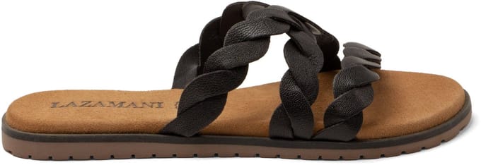 Lazamani - Edsi Dames Slippers Leer Black - Maat 37