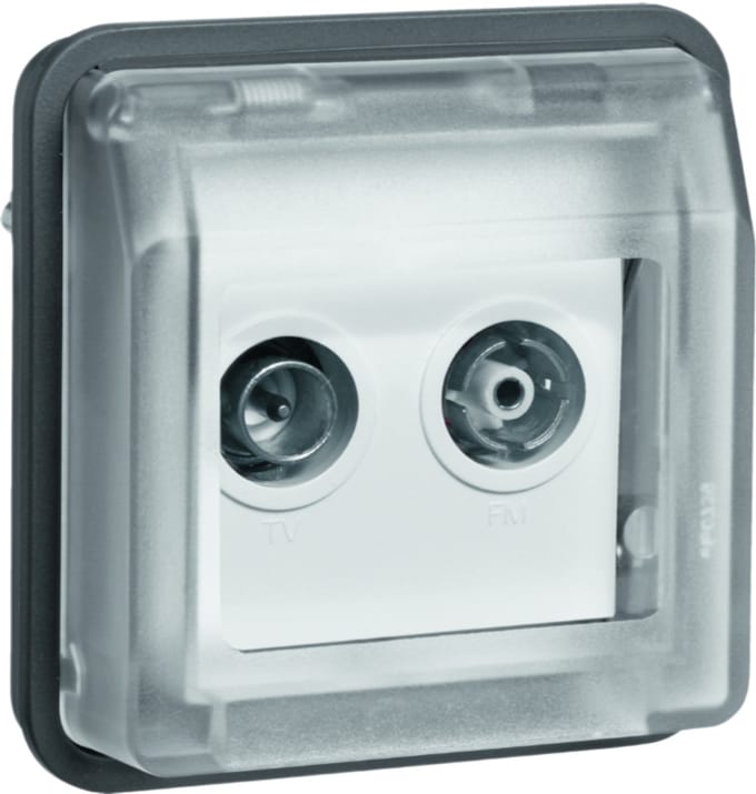Hager 12033545 BER RADIO/TV EINDDOOS W1 GRIJS