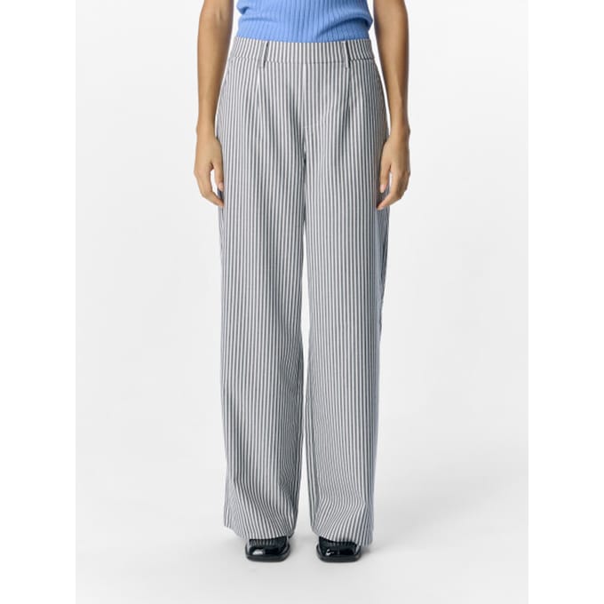 Object Objlisa Wide Pant Broeken Dames - Grijs - Maat 42