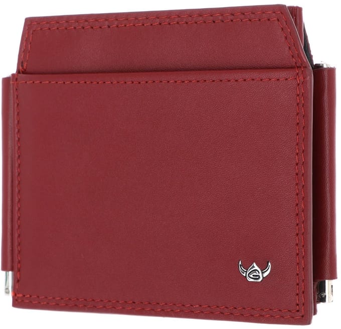 Golden Head Leren geldclip kaarthouder Polo RFID Protect Clip-Scheintasche 1923 Rot donkerrood