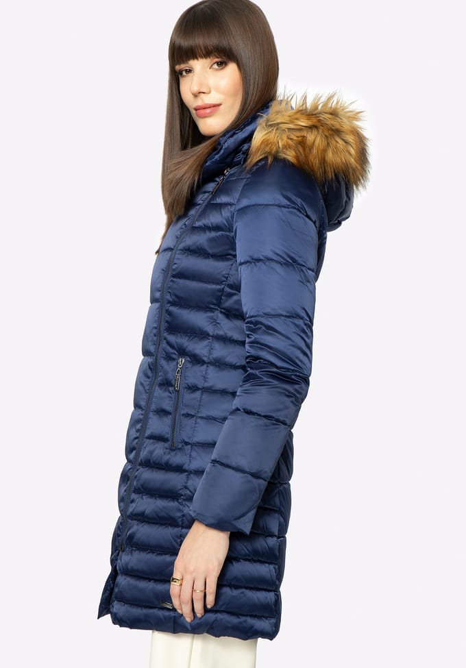 Wittchen Dames Donsjack met Asymmetrische Sluiting Marineblauw Nylon