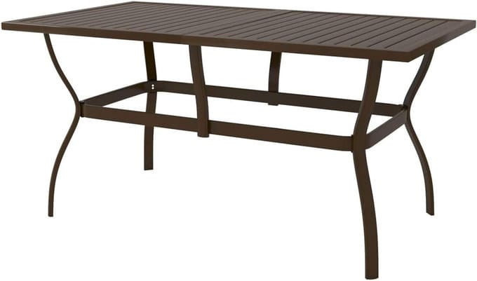 Tuin Tafel - Balkon Tafel - Buiten Eten - Slatted Frame - 140 x 80 x 72 cm - Bruin