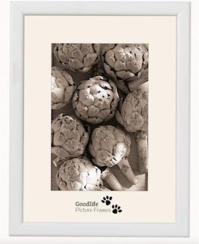Fotolijst Merano 30x40 Wit - Normaal glas - 12 mm breed profiel - Goodlife Picture Frames