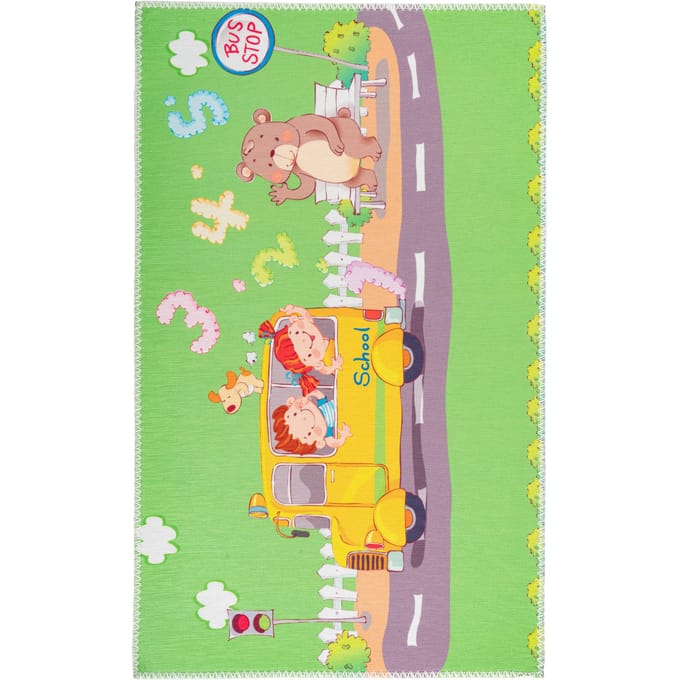 Kindervloerkleed Coco Schoolbus | Noa Interior