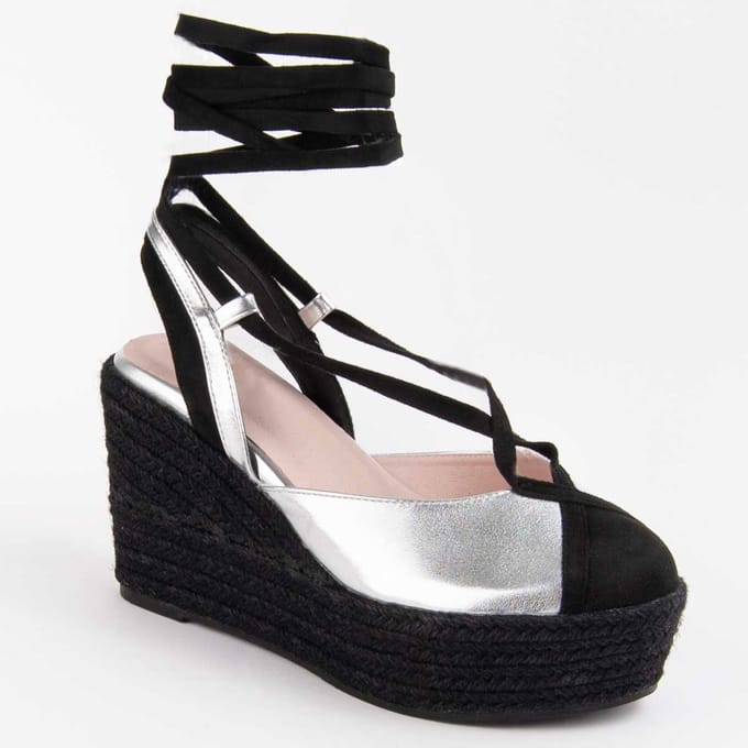 Montevita Espadrilles Met Een Sleehak Balenci6 Zilver