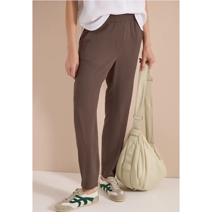 Slim Legs broek in Loose Fit met structuur