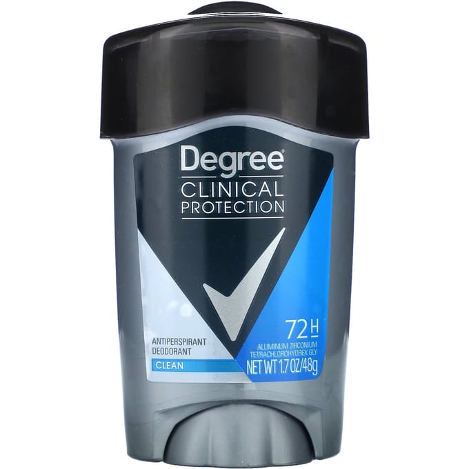 Déodorant Homme, Protection Clinique, Propre, Contrôle de la Transpiration, 1,7 oz (48 G) black