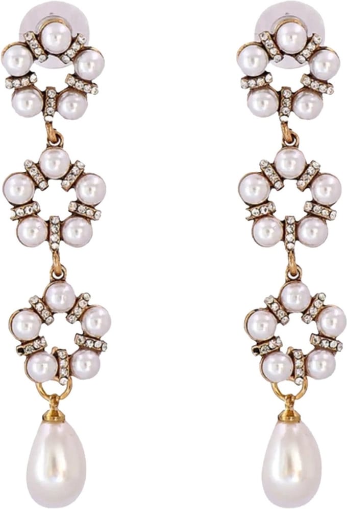 Margot Bardot Maria Pearl Oorbellen Silver