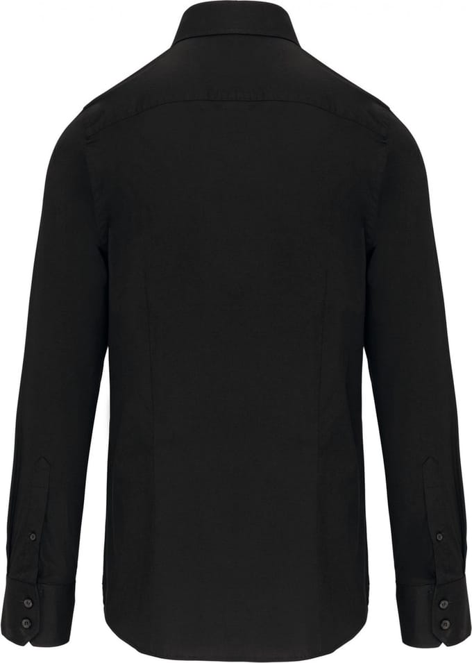 Kariban Heren stretch overhemd lange mouwen K529 - Black - S