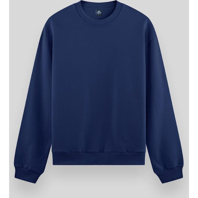 Heren Effen Rundhals Sweatshirt