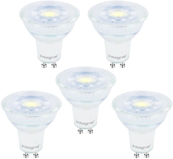 5 Pack - Integral GU10 LED Spot - 3.6W - 4000K Neutraal Wit - Non Dimmable