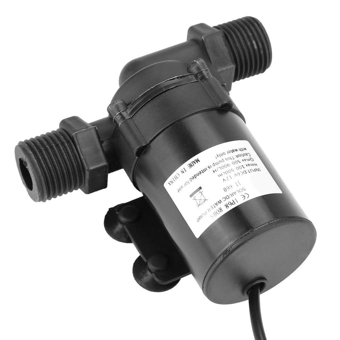 Mini DC Borstelloze Waterpomp voor Zonneboiler 12V 0?80 graden Celsius