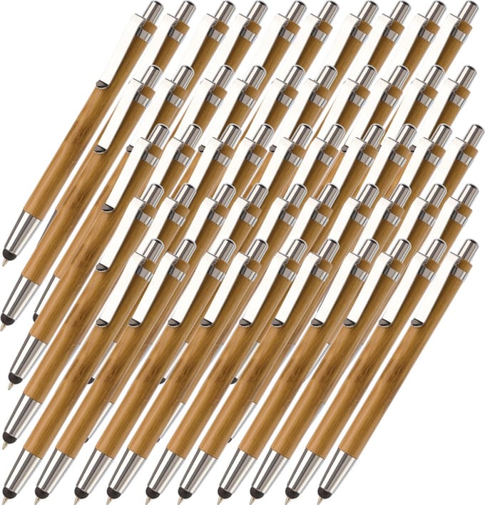 50 Bamboe Stylus Pennen - Duurzame Styluspennen