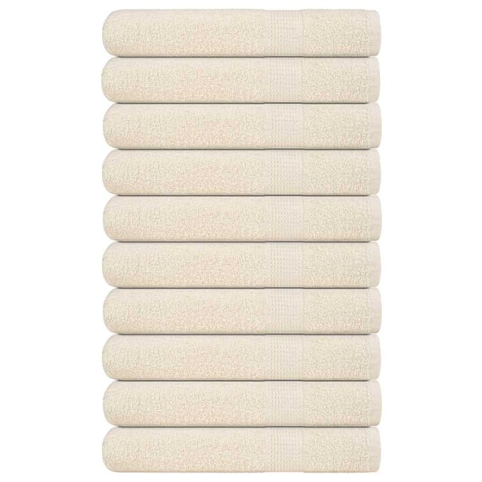 vidaXL - Saunahanddoeken - FROGN - 10 - st - 80x200 - cm - 360 - g/m² - crème