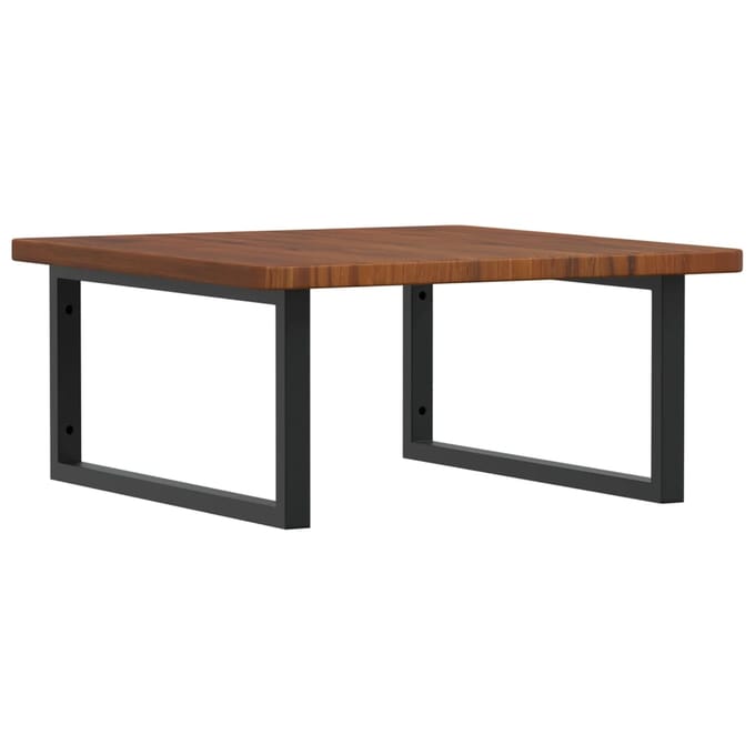 vidaXL - Badkamer - wandschap - staal - en - massief - eikenhout