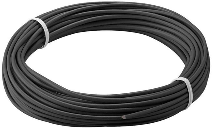 Goobay Soepele koperdraad met isolatie van 10 m, zwart, 0,14 mm²