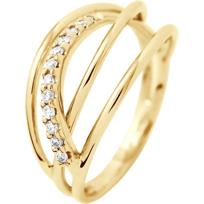 Diamond Ring 0,180 Cts luxe sieraden Yellow Gold
