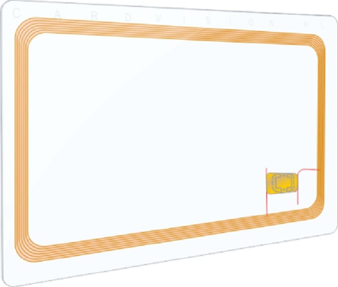 100 Blanco 1K contactloze chipkaarten (bankpasformaat) / Plastic Proximity Cards / PVC passen