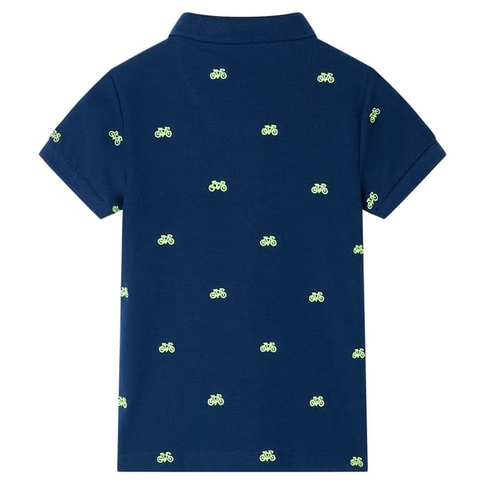 vidaXL Kinderpoloshirt 128 marineblauw