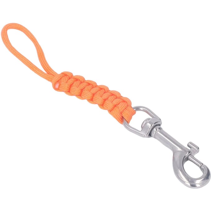 Longe de plongée multifonctionnelle pour boîtier de caméra sous-marine avec boucle à dégagement rapide orange