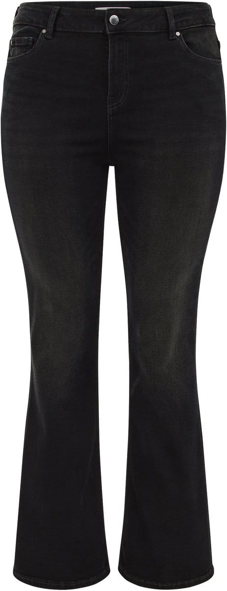 WE Fashion Dames mid rise bootcut jeans - Curve