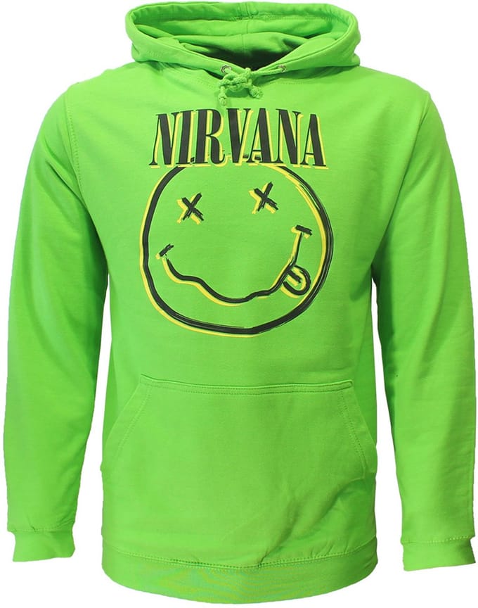 Nirvana Inversed Smiley Face Pullover Hoodie Groen - Officiële Merchandise - S