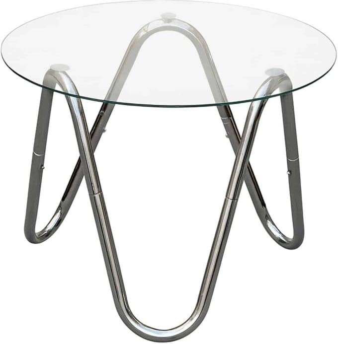 Leitmotiv Bijzettafel Ventana Round - Chroom - Ø50cm - Modern