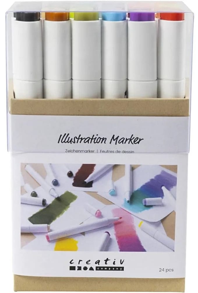 CC Alcoholmarker Pastelkleuren, 24 Stuk