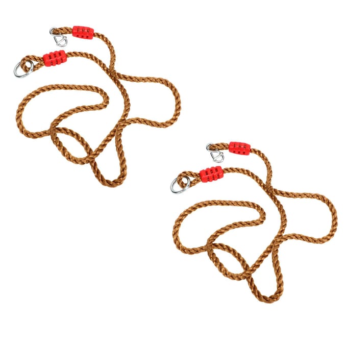 2PCS Balançoire Corde d'Arbre Nylon Résistant à la Déchirure Robuste Installation Facile Sangle d'Arbre Suspendue brown