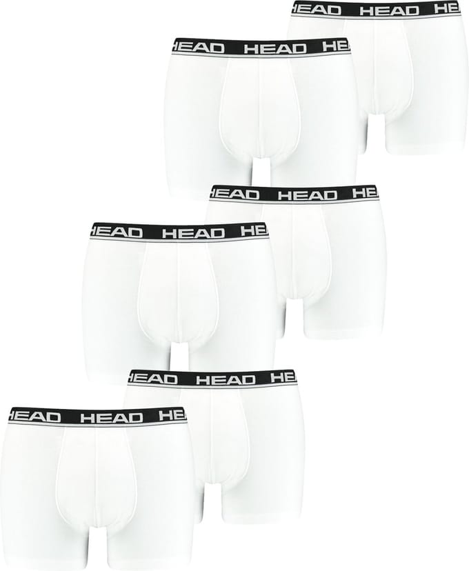 HEAD Heren Boxershorts HEAD BASIC BOXER 6er Pack Wit M